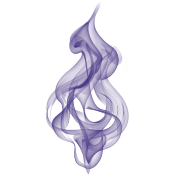 vorticoso, astratto viola Fumo design crea dinamico e etereo visivo effetto, somigliante fiamma o fluente nastro. traslucido strati e morbido curve Inserisci senso di movimento e eleganza png