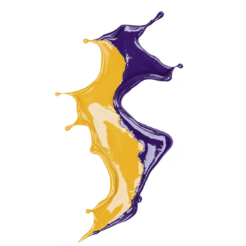 Questo Caratteristiche dinamico spruzzo di giallo e viola dipingere, la creazione di astratto e vivace design. colori miscela e contrasto, formatura Impressionante visivo effetto png
