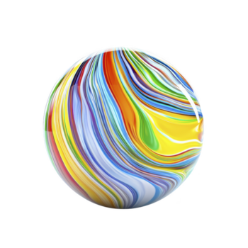 vibrante, multicolor mármol con arremolinándose patrones de azul, amarillo, rojo, y verde, creando fascinante y juguetón diseño. lustroso superficie refleja ligero hermosamente png