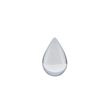 single, clear water droplet with reflective surface is isolated on transparency background, showcasing its purity and simplicity. droplet teardrop shape is accentuated by light reflection png