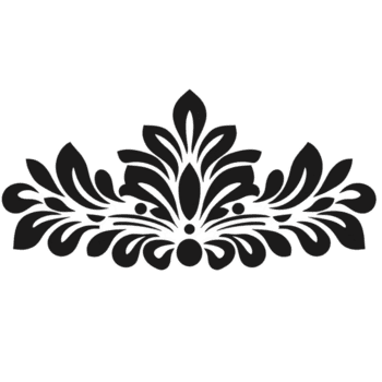 elegant black ornamental design featuring symmetrical floral and leaf patterns, perfect for decorative purposes in invitations or graphic design projects png