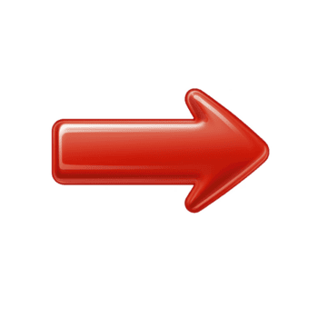 brillante rosso freccia puntamento per giusto su trasparente sfondo, simboleggiante direzione o movimento. lucido finire Aggiunge moderno tocco. png