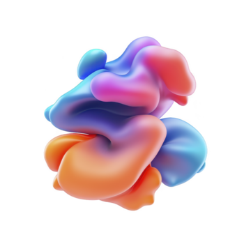 beschwingt, abstrakt 3d gestalten mit glatt, fließend Kurven im Schatten von Blau, orange, und Rosa, Erstellen dynamisch und bunt visuell bewirken png