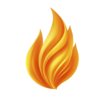 Questo Caratteristiche stilizzato, vivace fiamma con liscio, fluente curve e pendenza di arancia e giallo sfumature, la creazione di dinamico e energico aspetto esteriore. fiamma design è isolato trasparente sfondo png