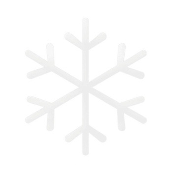 bianca fiocco di neve icona con simmetrico design su trasparenza sfondo, simboleggiante inverno e freddo tempo atmosferico. semplice geometrico forma evoca senso di calma e purezza png