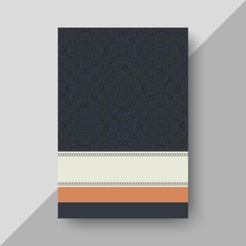 Dark patterned notebook design close-up vector
