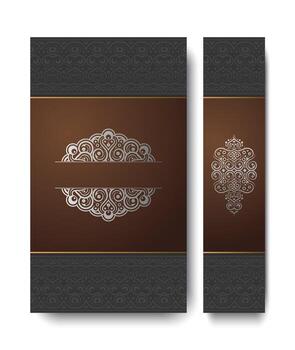 Decorative card with intricate designs vector