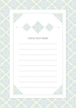 Elegant blank note template design vector