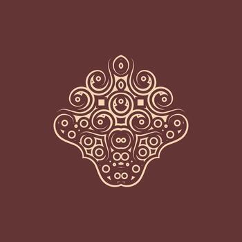 Intricate ornate pattern design vector