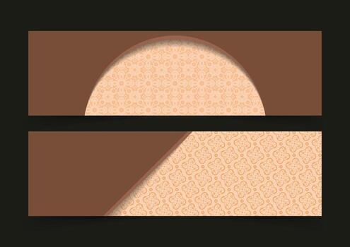 elegante marrón modelo diseño presentación bandera modelo para sitio web encabezamiento vector