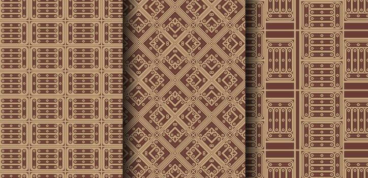 geometric patterns in earthy tones vector