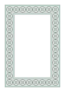 Decorative frame design with intricate patterns vector
