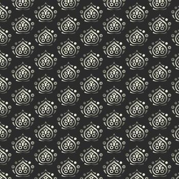 elegante sin costura Arte modelo con ornamental detalles y simétrico elementos vector