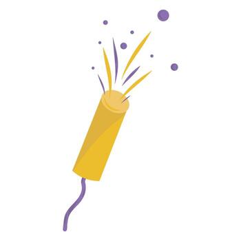 Cracker Icon, Holiday Cracker, Confetti Cracker illustration vector