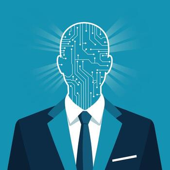 Artificial Intelligence in Business, the Digital Mind vector