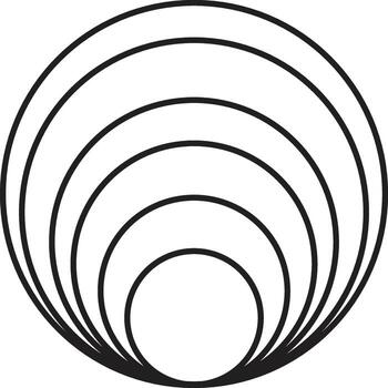 semiconcéntrico circulo modelo con línea Arte vector