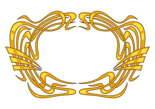 Frame in retro art-nouveau style. Decorative geometric element. vector