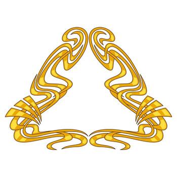 Retro frame in art nouveau style. Decorative geometric element. vector