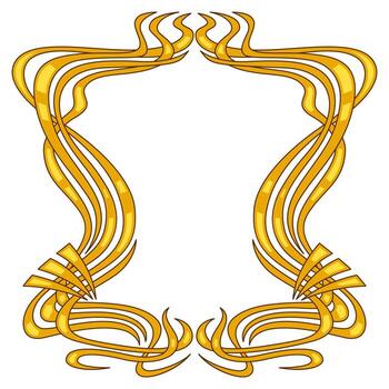 Frame in art nouveau style. Decorative retro geometric element. vector