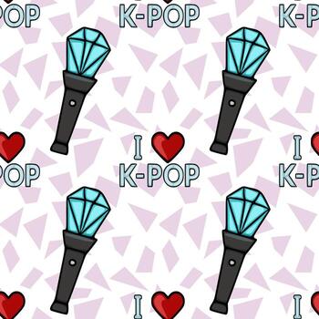 K-Pop lightstick pattern design vector