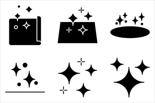 clean surface Icon. set .Symbol isolated white background. illustration. color editable. vector