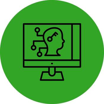 Hacking Skills Iconic Line Based Form vector