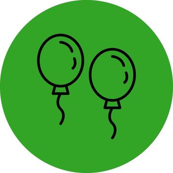 Balloons Sharp Edge Style Visual vector