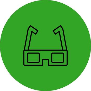 3d Glasses Responsive App UI Shape vector