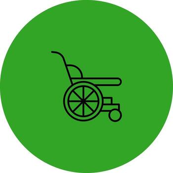 Wheelchair Sharp Linear Edge Mark vector