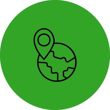 Globe Minimal Design Style Badge vector