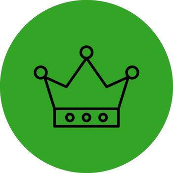 King Crown Coded User Interface Symbol vector