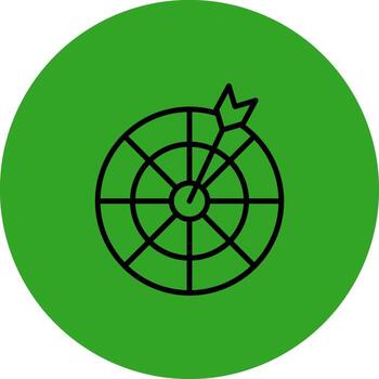 Dartboard Three Dimensional Interface Shape vector