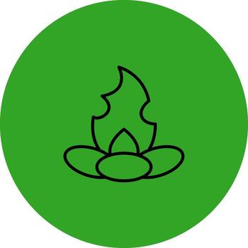 Firepit Smooth User Interface Symbol vector