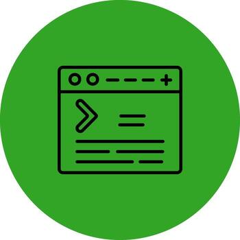 Terminal Simplified Thin Line Mark vector