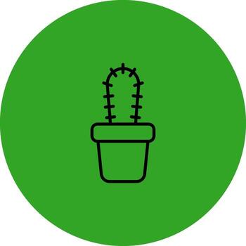 Cactus User Interface Badge vector