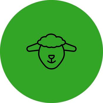 Sheep Shadowed Flat UI Design vector