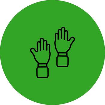 Hand up Three Dimensional Interface Shape vector