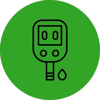 Glucose Meter Shadowed Flat UI Design vector