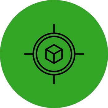 objetivo color bloquear estilo Insignia vector