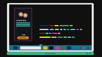 Computer Software updating and troubleshooting. video