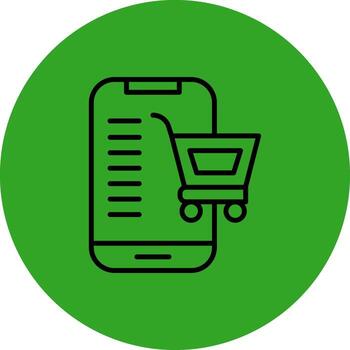 Online Shopping Vivid Application UI Element vector