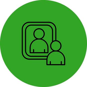 Self Reflection Monotone Sketch Style Design vector