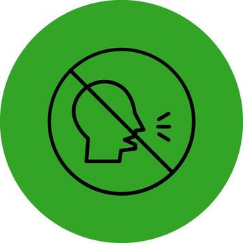 No Talking Sharp Linear Edge Mark vector