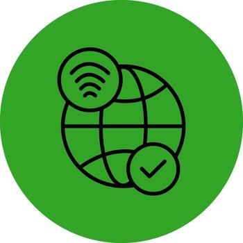 Internet Access Dark Mode Style Symbol vector