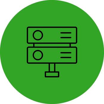 Server Thin Graphic Shape Form vector