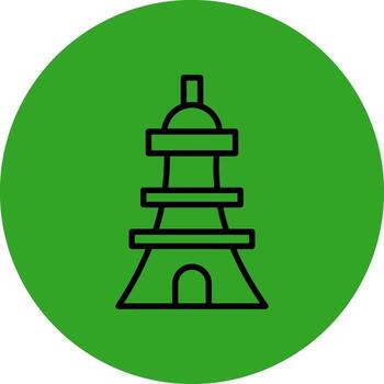 eiffel sólido llenar estilo símbolo vector