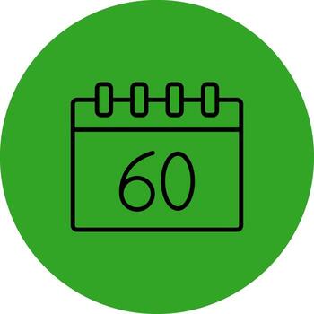 60 Days Flat User Interface Form vector