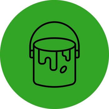 Paint Bucket Gradient Color Style Form vector