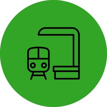 Train Station Sharp Linear Edge Mark vector