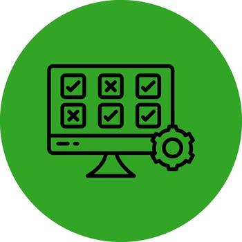 Testing Futuristic Mobile App Badge vector